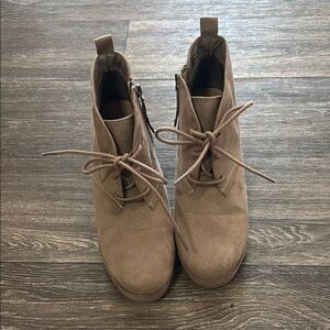 DV by Dolce Vita Taupe Lace-Up Boots